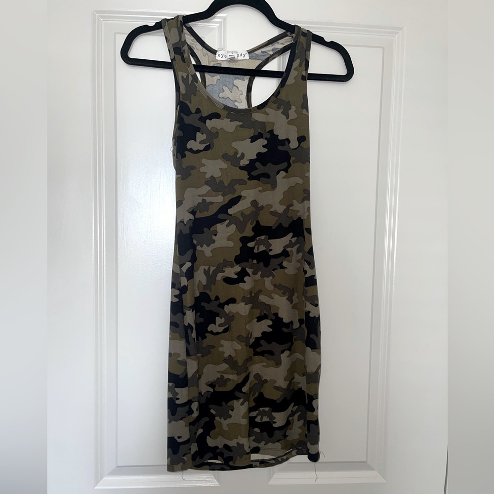 Camouflage eyecandy soft bodycon dress in a size small.